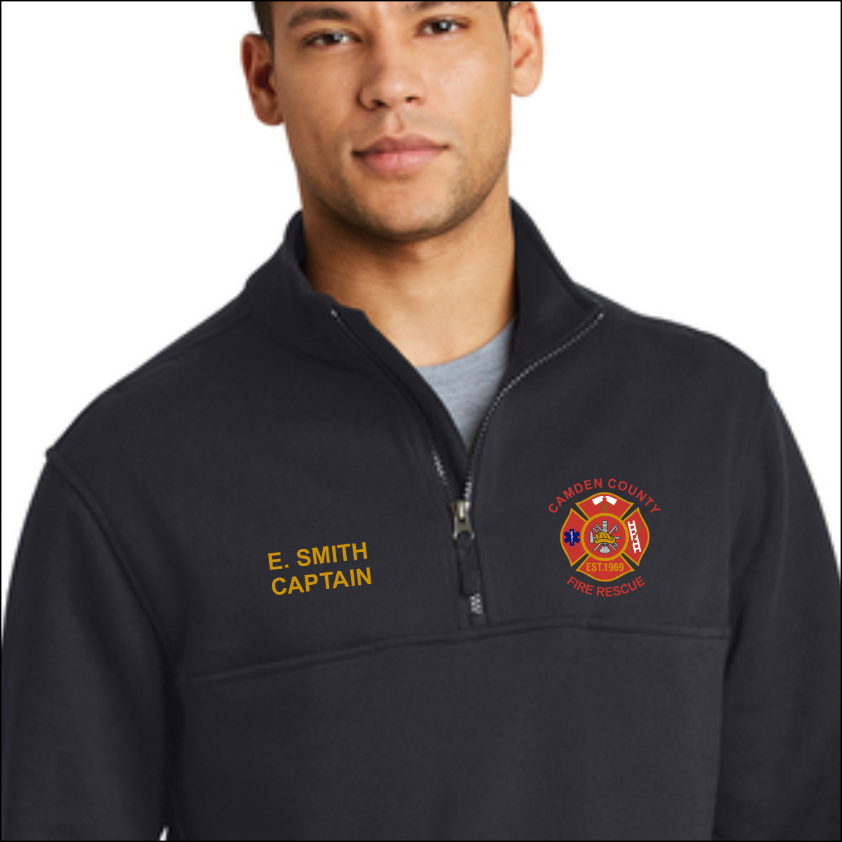 CCFR 1/4 ZIP EMBROIDERED WITH NAME AND RANK